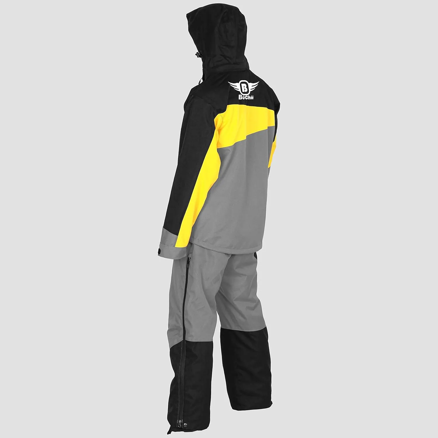 Buchii Resolve Two Piece SnowSuit mens Snowmobile Suit Waterproof Durable 30K 30K Fabric