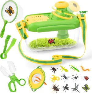 Bug Catcher Kit for Kids - 17 PCS Outdoor Explorer Kit Insect Catching Toys Nature Adventure Set for Boys 3 4 5 6 7 8 Year Old