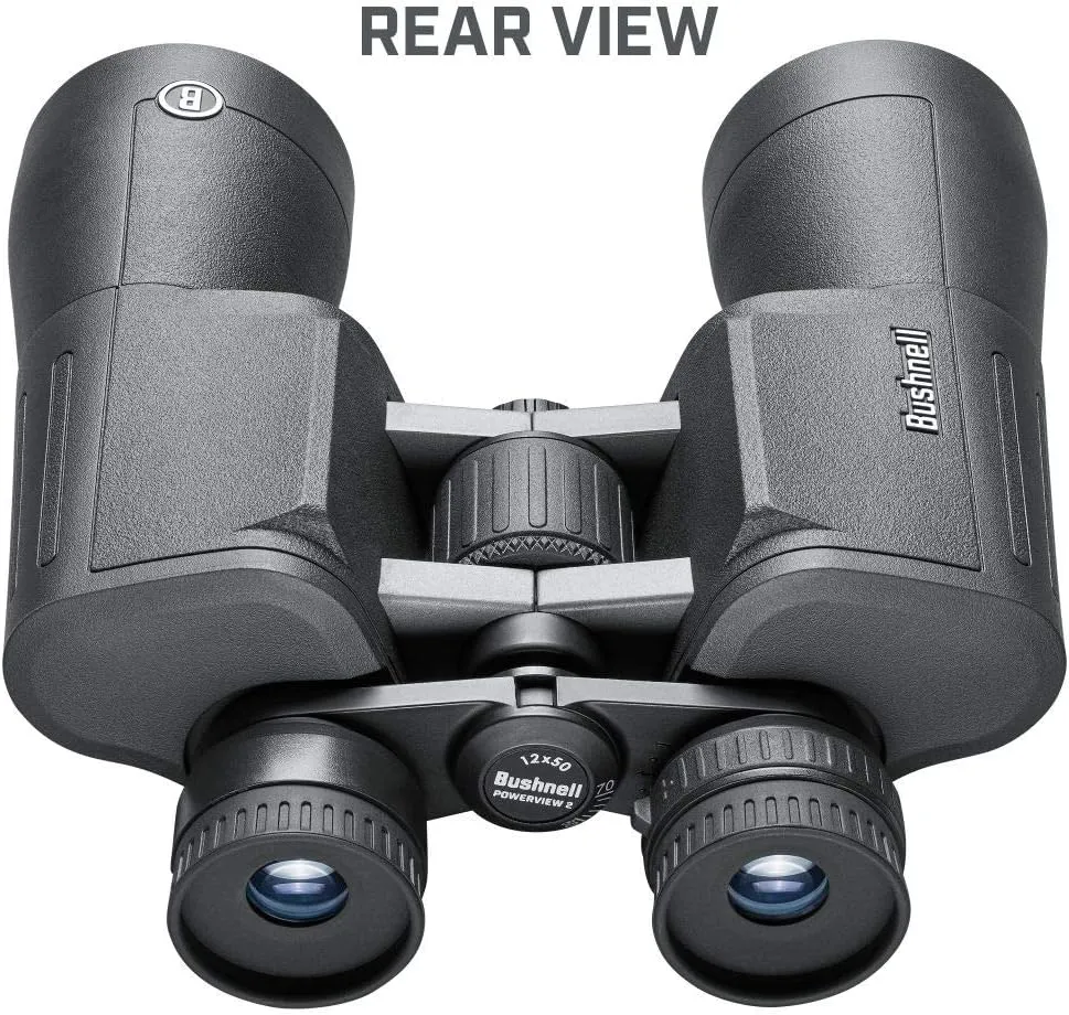 Bushnell PowerView 2 Binoculars, High-Definition Binoculars with Multi-Coated Lenses, Durable Aluminum Alloy Chassis, Wide Field of View, Ideal for Wildlife Observation, Hiking and Sporting Events