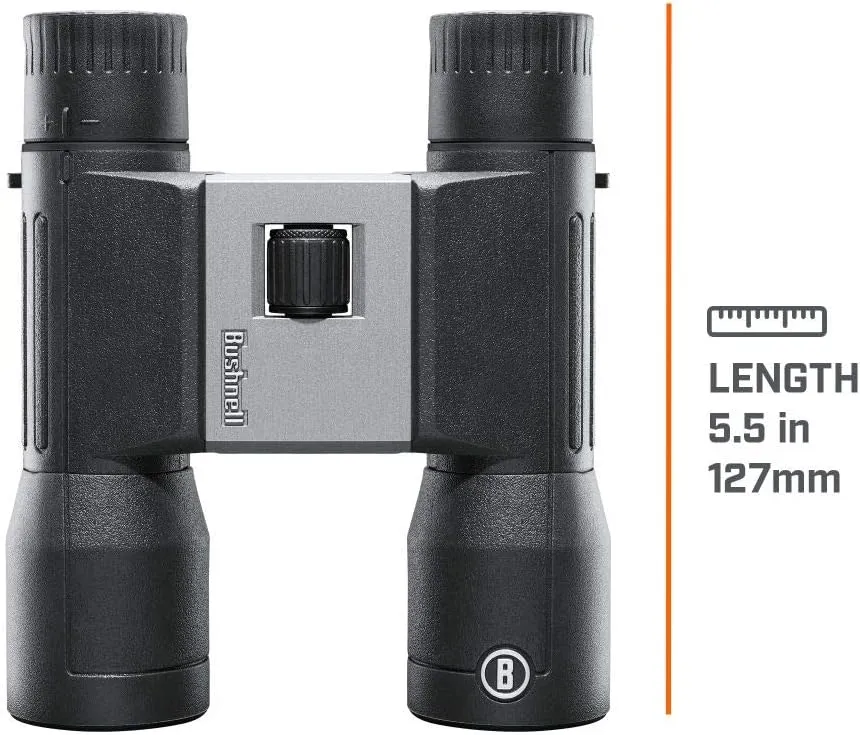 Bushnell PowerView 2 Binoculars, High-Definition Binoculars with Multi-Coated Lenses, Durable Aluminum Alloy Chassis, Wide Field of View, Ideal for Wildlife Observation, Hiking and Sporting Events