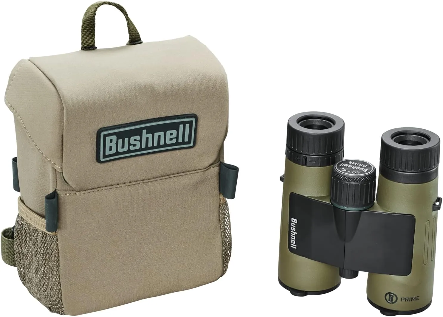 Bushnell Prime 10x42 Binocular and Vault Bino Caddy Combination Pack, Waterproof Hunting Binocular with Rugged Binocular Pouch for Hunting, Bird Watching and Hiking