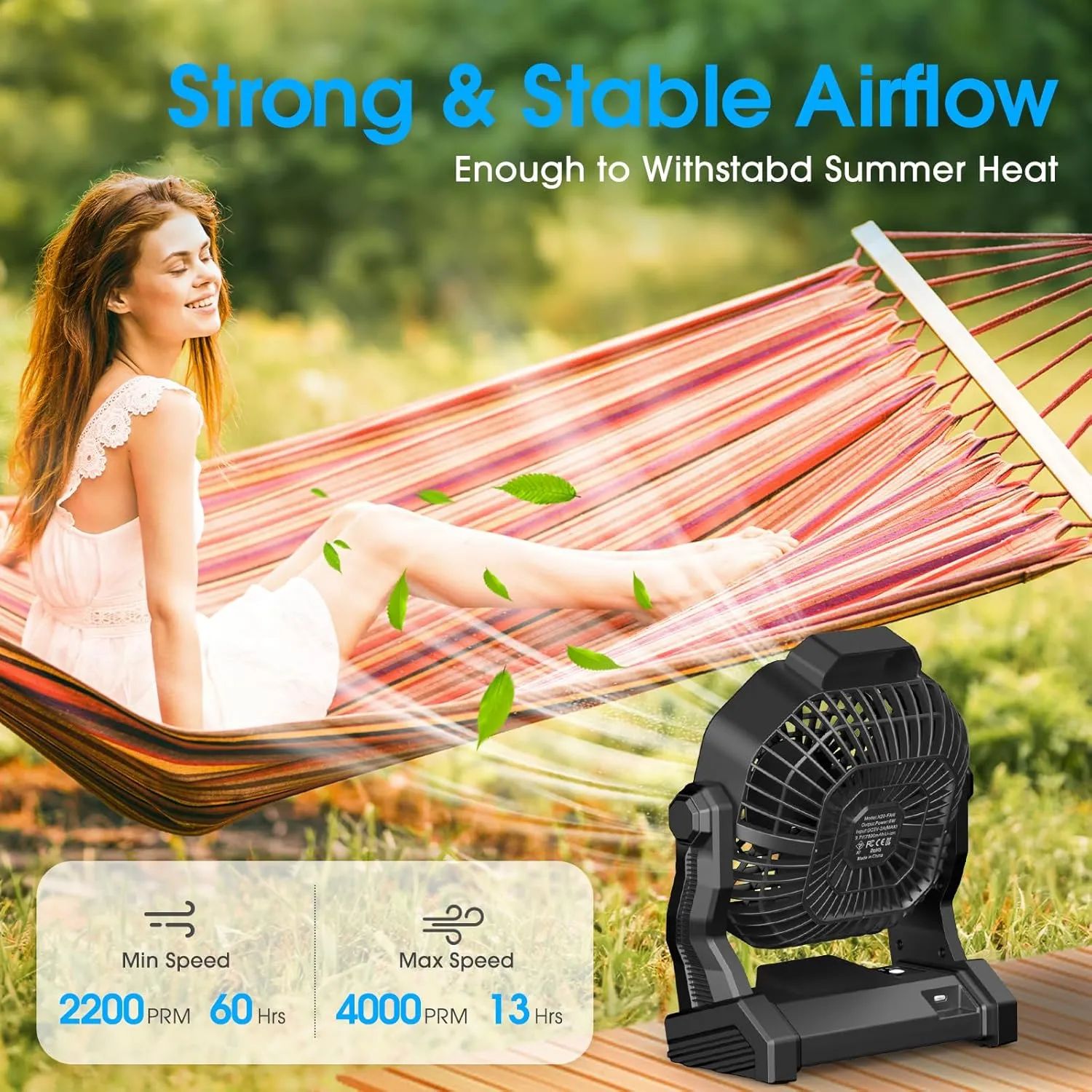 Camping Fan with LED Lantern, 30000 mAh 9 Inch Portable Rechargeable Battery Powered Fan with Stepless Speed and Quiet Battery Operated for Picnic, Barbecue, Fishing, Travel, Home, Tent