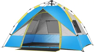 Camping Tent Pop up Tent, 2-3 Person Portable Tent Instant Easy Set up Tent, Family Tent, Windproof Automatic Tent for Hiking Camping Mountaineering Beach Outdoor Hiking Back