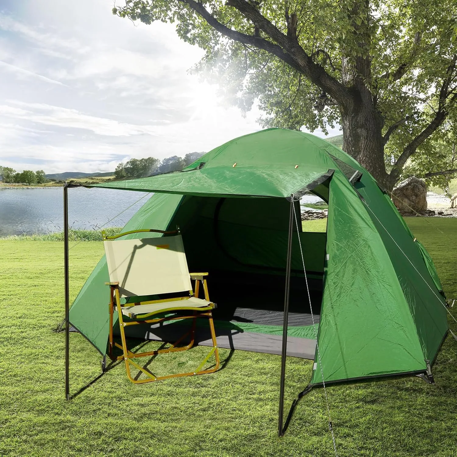 Camping Tent Portable Waterproof Instant Camping Tent with 1-Minute Setup Lightweight Tent for Camping Beach Outdoor Travel Backyard