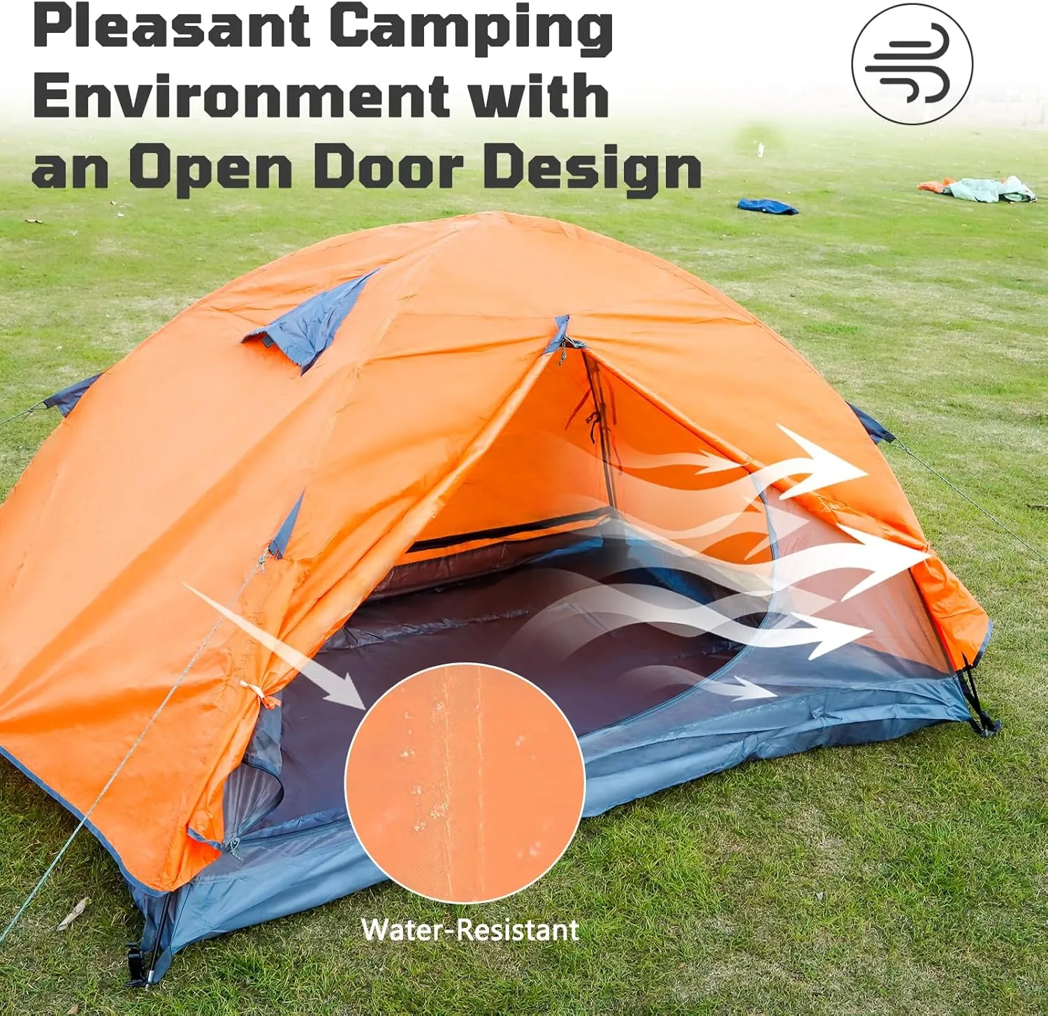 Camping Tent Portable Waterproof Instant Camping Tent with 1-Minute Setup Lightweight Tent for Camping Beach Outdoor Travel Backyard