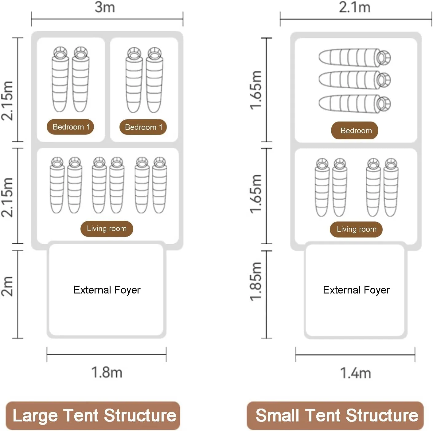 Camping Tent Waterproof Instant Tent 4-6 Person, Family Cabin Tents, 2 Rooms, Portable Instant Tents with Removable Rainfly, Automatic Tent for Camping Hiking Mountaineering