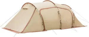 Camping Tent with Porch for 4 Person Family Tunnel Tent Easy Setup Large Instant Cabin Tent for Backpacking Bikepacking Survival Hiking Mountaineering