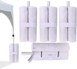 Canopy Weights Bag Leg Weight for Pop up Canopy Tent, Sand Bags for Patio Umbrella Instant Outdoor Sun Shelter (160Lbs White)