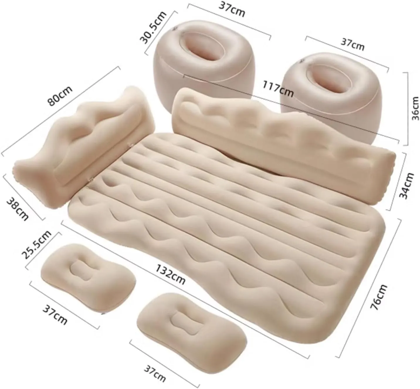 Car Air Mattress for Seat Toledo 2013 2014 2015 2016 2017 2018 2019 Thickened Durable Car Camping Air Mattress Bed with Air Pump Inflatable Sleeping Mat,D