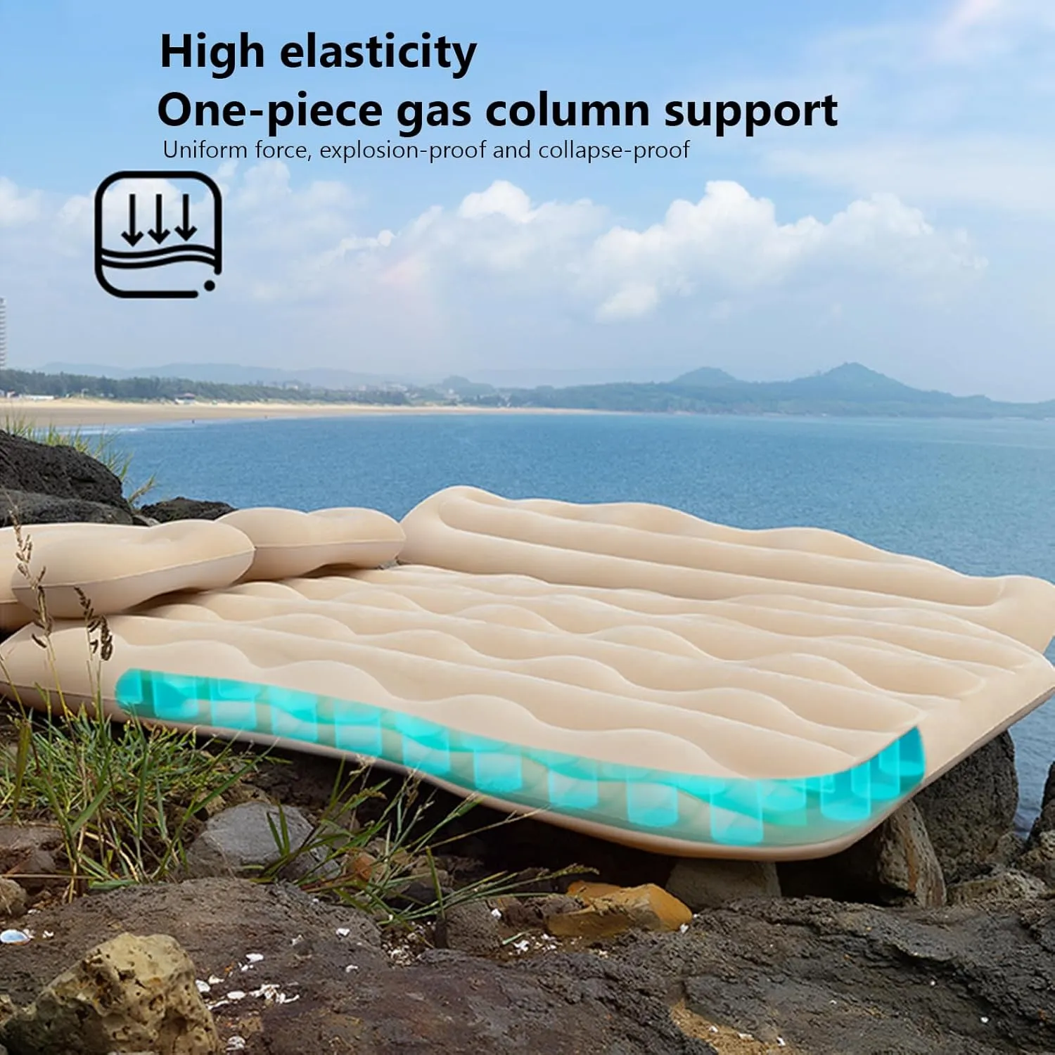 Car Air Mattress for Seat Toledo 2013 2014 2015 2016 2017 2018 2019 Thickened Durable Car Camping Air Mattress Bed with Air Pump Inflatable Sleeping Mat,D