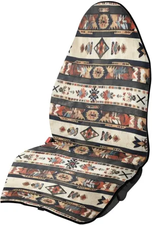 Car Front Seat Cover, Hawaii Tiki Printed Waterproof Sweat Towel Seat Cover for Women and Men, Comfy Stretchy Car Seat Covers for After Swimming Surfing Activities Workout Outdoor