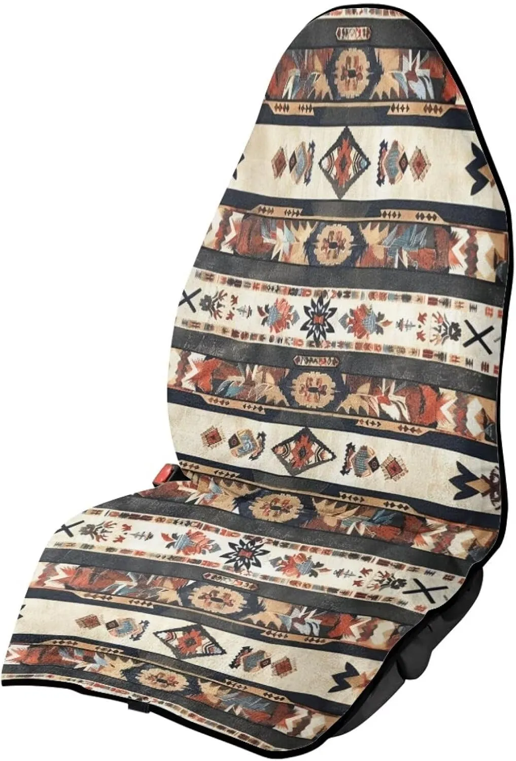 Car Front Seat Cover, Hawaii Tiki Printed Waterproof Sweat Towel Seat Cover for Women and Men, Comfy Stretchy Car Seat Covers for After Swimming Surfing Activities Workout Outdoor