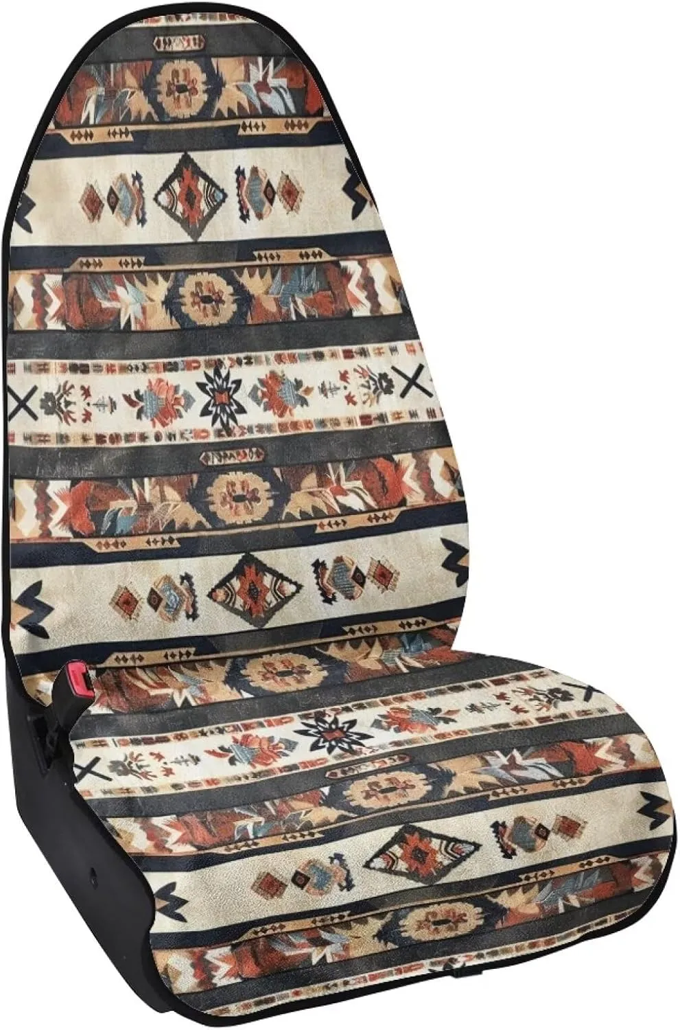 Car Front Seat Cover, Hawaii Tiki Printed Waterproof Sweat Towel Seat Cover for Women and Men, Comfy Stretchy Car Seat Covers for After Swimming Surfing Activities Workout Outdoor