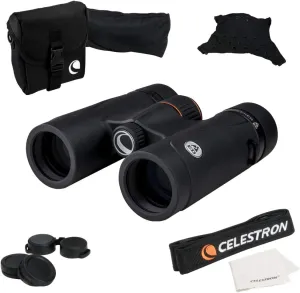 Celestron 71403 TrailSeeker ED 10 x 32 Roof Prism Binocular, Fully Broadband Multi-Coated Lens, BaK-4 Prism Glass, Black
