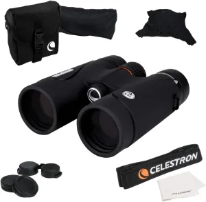 Celestron 71407 TrailSeeker ED 10 x 42 Roof Prism Binocular, Fully Multi-Coated Lens, BaK-4 Prism Glass, Black