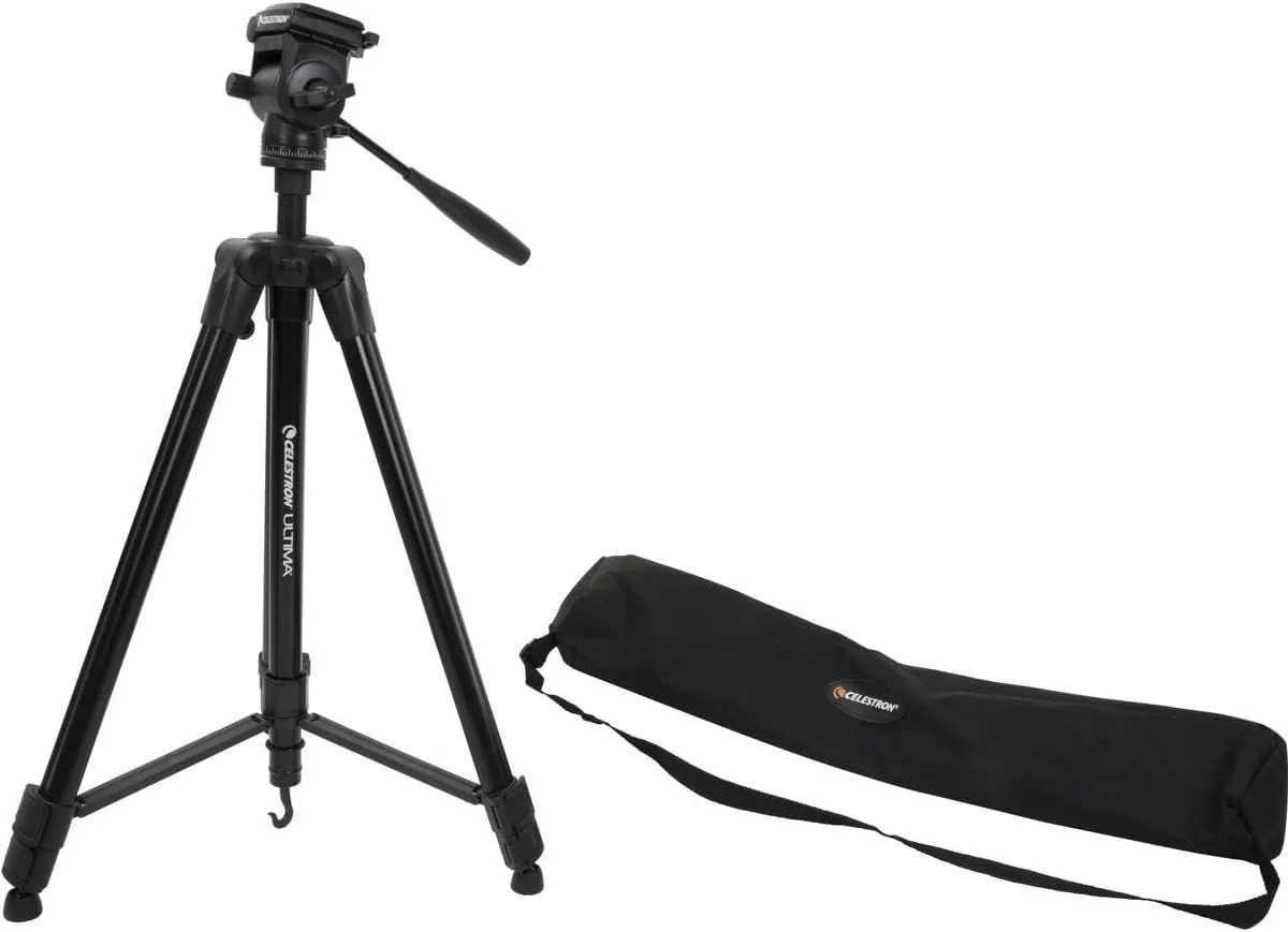 Celestron 93612 Ultima Pan Tilt Head Tripod for a Spotting Scope, Binocular or Camera