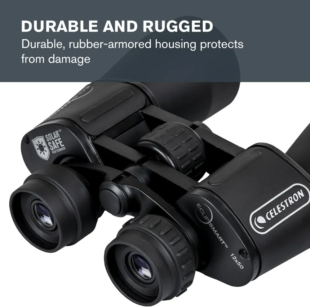 Celestron EclipSmart 12x50 Porro Solar Binocular with 5 Degree Angle of View