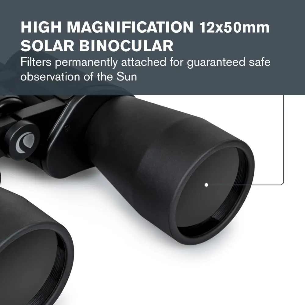 Celestron EclipSmart 12x50 Porro Solar Binocular with 5 Degree Angle of View
