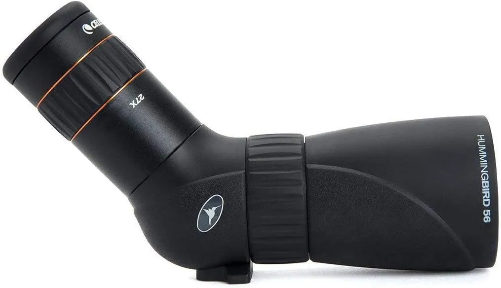Celestron – Hummingbird 56mm Angled Spotting Scope – Ultra Portable Micro Spotting Scope – 9-27x Zoom Eyepiece – Fully Multi-Coated Optics – Rubber Armored – Tripod Adaptable