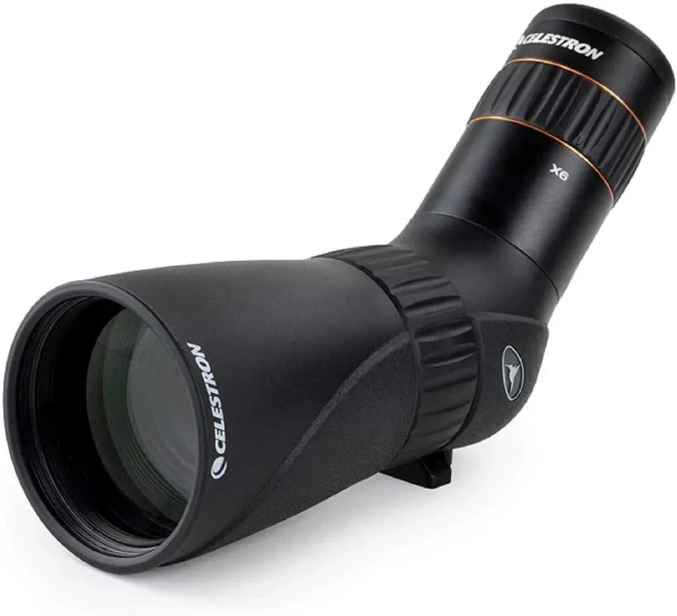 Celestron – Hummingbird 56mm Angled Spotting Scope – Ultra Portable Micro Spotting Scope – 9-27x Zoom Eyepiece – Fully Multi-Coated Optics – Rubber Armored – Tripod Adaptable