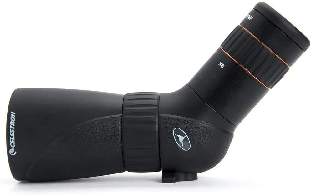 Celestron – Hummingbird 56mm Angled Spotting Scope – Ultra Portable Micro Spotting Scope – 9-27x Zoom Eyepiece – Fully Multi-Coated Optics – Rubber Armored – Tripod Adaptable