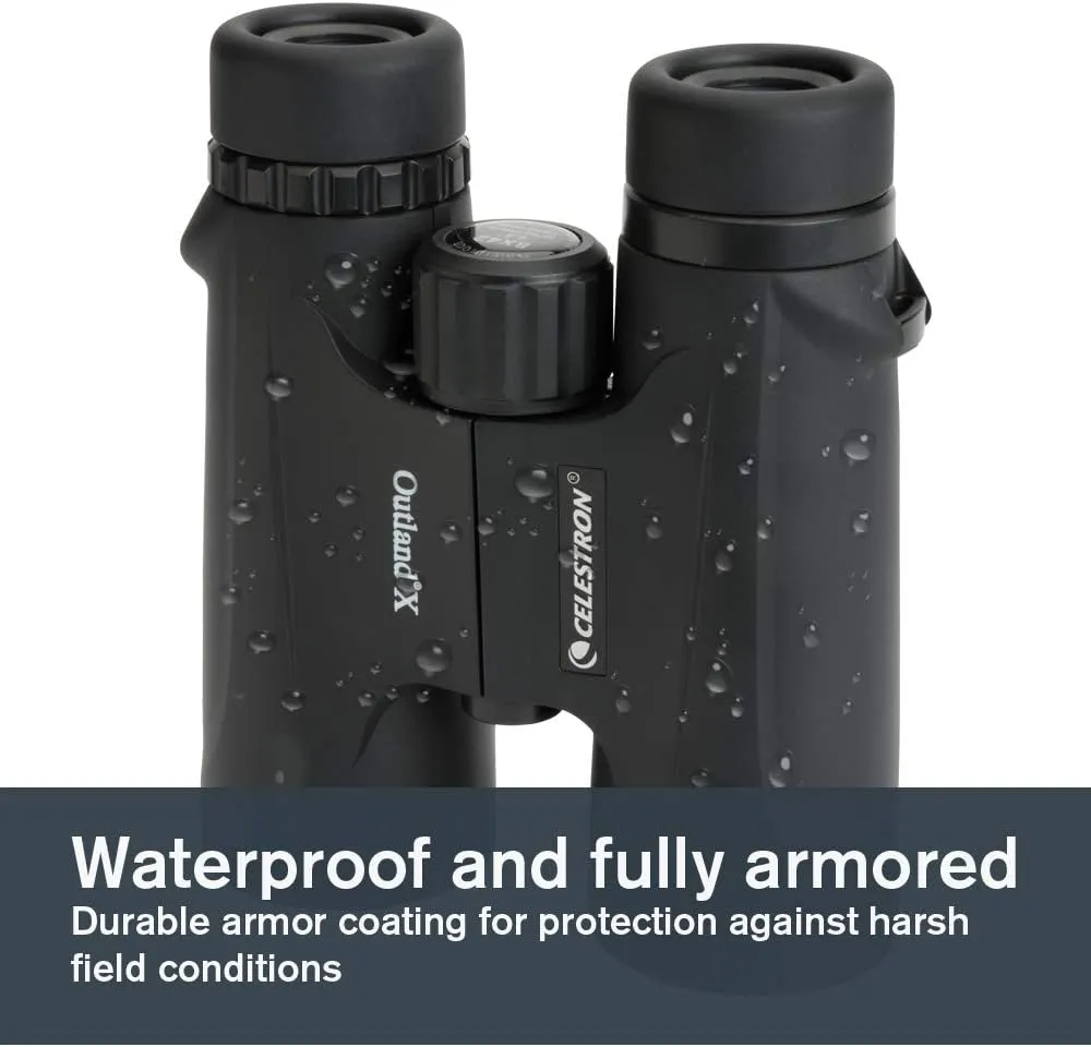 Celestron – Outland X 8x42 Binoculars – Waterproof & Fogproof – Binoculars for Adults – Multi-Coated Optics and BaK-4 Prisms – Protective Rubber Armoring