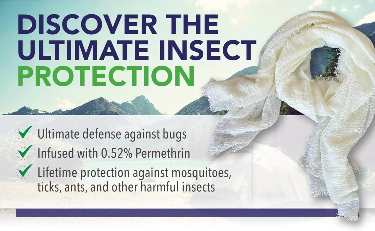 Chloe & Lex Insect Shield Technology Lightweight Scarf - Insect Repellent Clothing for Women