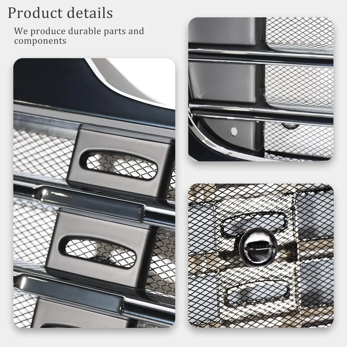 Chrome Front Hood Radiator Grille Compatible With Freightliner M2 2004-2013 (with Bug Screen)