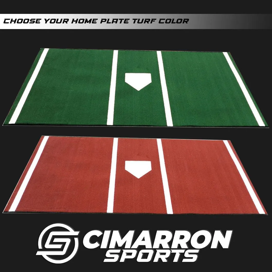 Cimarron Sports Commercial Baseball Softball Batting Cage Tunnel, Frame, Net, L-Screen, Backstop, Home Plate Mat, Ground Supports