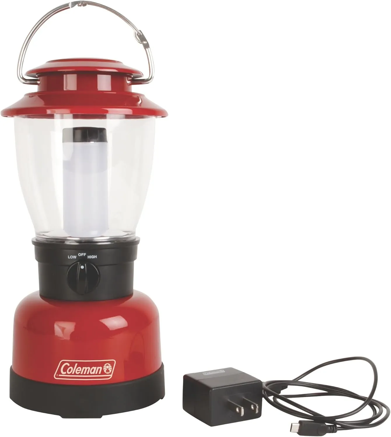 Coleman Classic Rechargeable 400 Lumens LED Lantern Water-Resistant Lantern with USB Charging Port and Carry Handle Great for Camping Power Outage Emergencies & Home Use