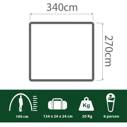 COLEMAN Tent Instant Up 6P Gold Series Evo