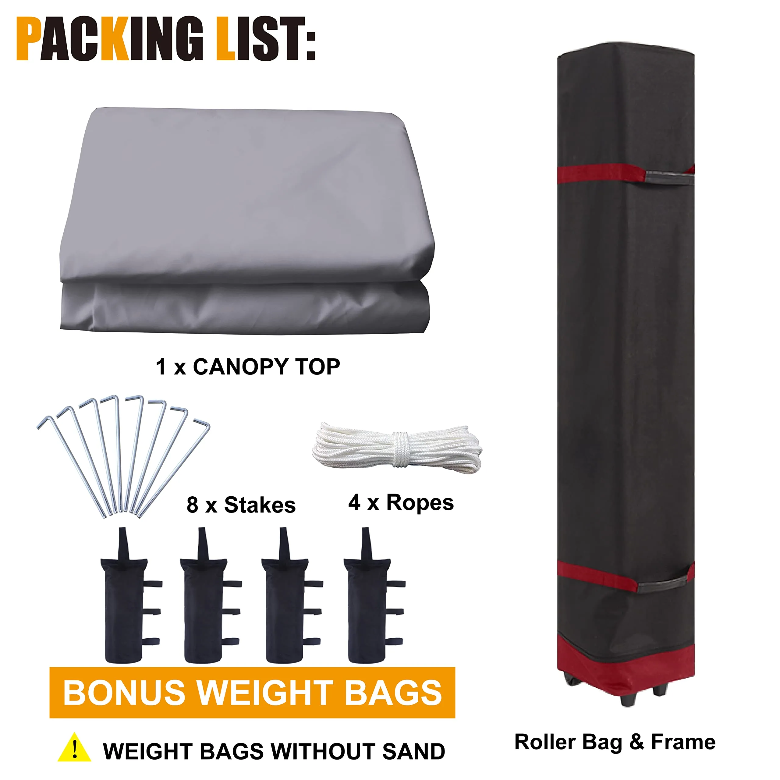 COOSHADE Easy Pop Up Tent 8x8Ft(Grey)