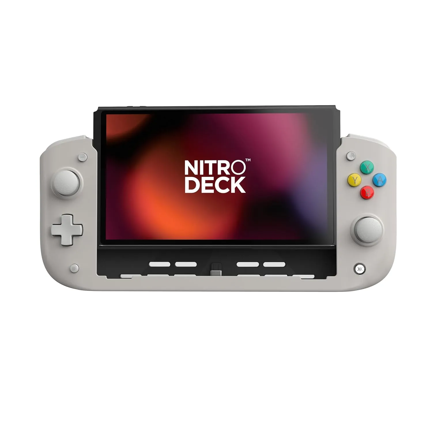 CRKD Nitro Deck - Professional Handheld Deck with Zero Stick Drift for Nintendo Switch and Switch OLED (PAL Grey - Nostalgia Collection)