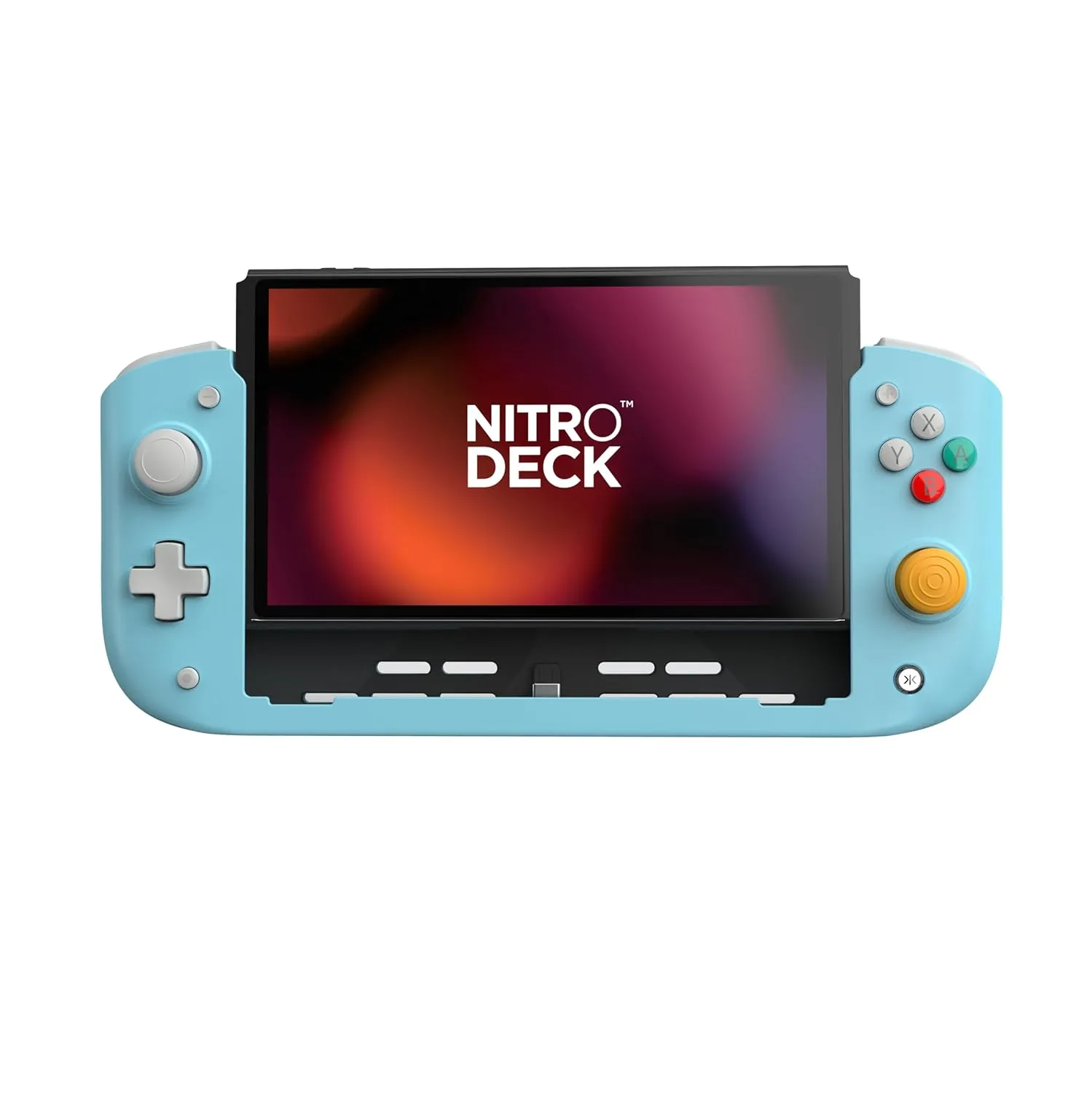 CRKD Nitro Deck - Professional Handheld Deck with Zero Stick Drift for Nintendo Switch and Switch OLED (Retro Blue - Nostalgia Collection)