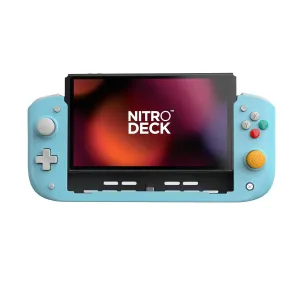 CRKD Nitro Deck - Professional Handheld Deck with Zero Stick Drift for Nintendo Switch and Switch OLED (Retro Blue - Nostalgia Collection)