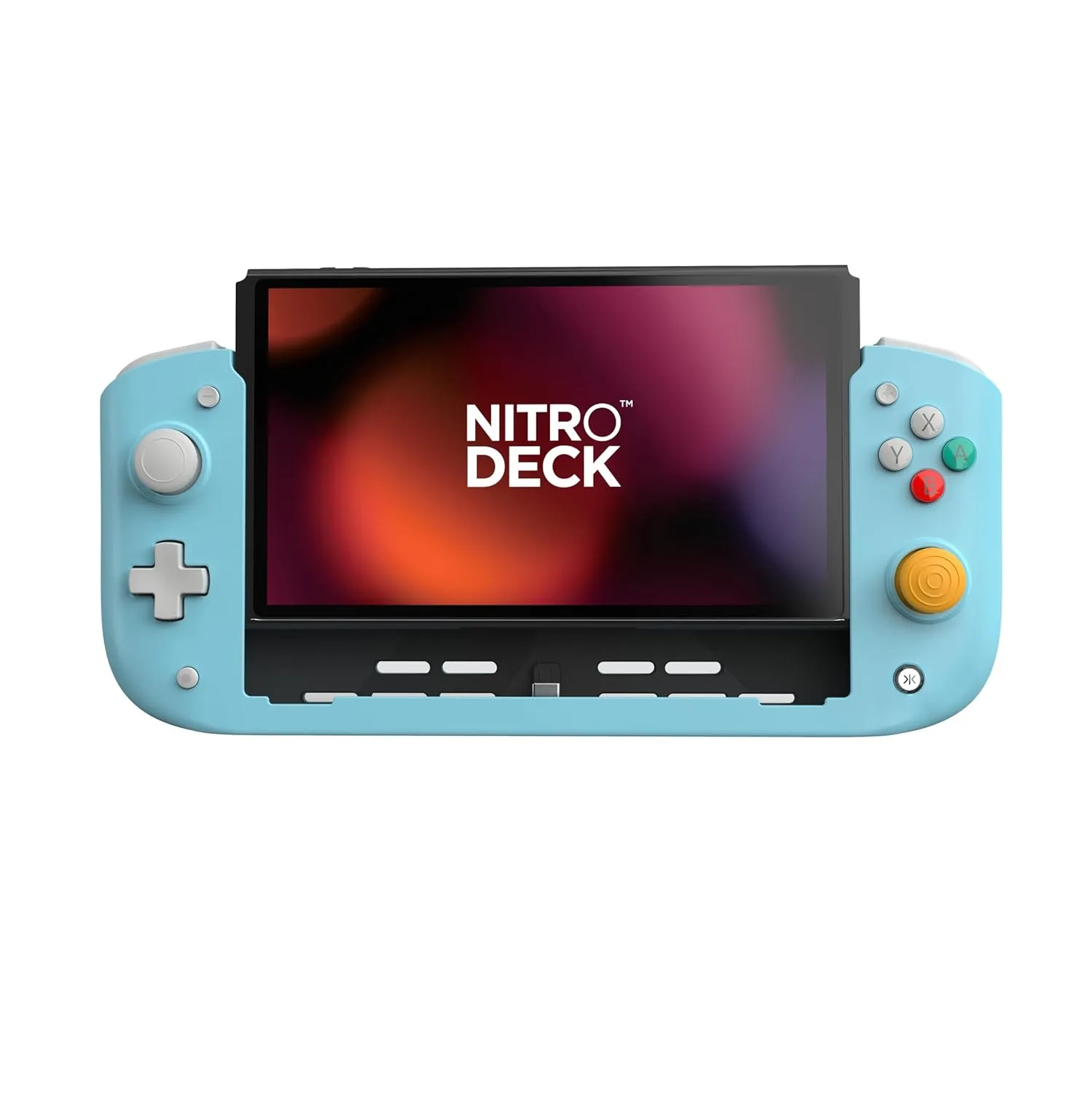 CRKD Nitro Deck - Professional Handheld Deck with Zero Stick Drift for Nintendo Switch and Switch OLED (Retro Blue - Nostalgia Collection)