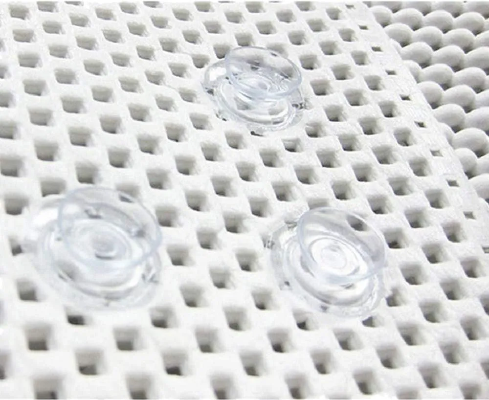 Deluxe Bathtub Mat Non Slip, Soft Foam Bath Mats for Bathroom Tub, Bathtub Mat with Drain Holes, Suction Cups- 36” X 17” - Black