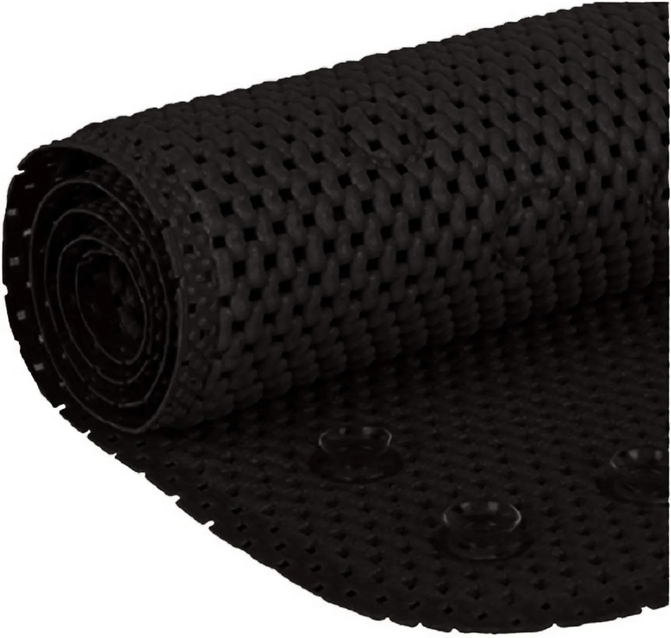 Deluxe Bathtub Mat Non Slip, Soft Foam Bath Mats for Bathroom Tub, Bathtub Mat with Drain Holes, Suction Cups- 36” X 17” - Black