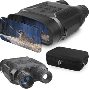 Digital Night Vision Binoculars Day Night use with Camera & Camcorder Function Takes Photo & Video from 400m/1300ft for Camping Farm Monitor Night Vision Goggles