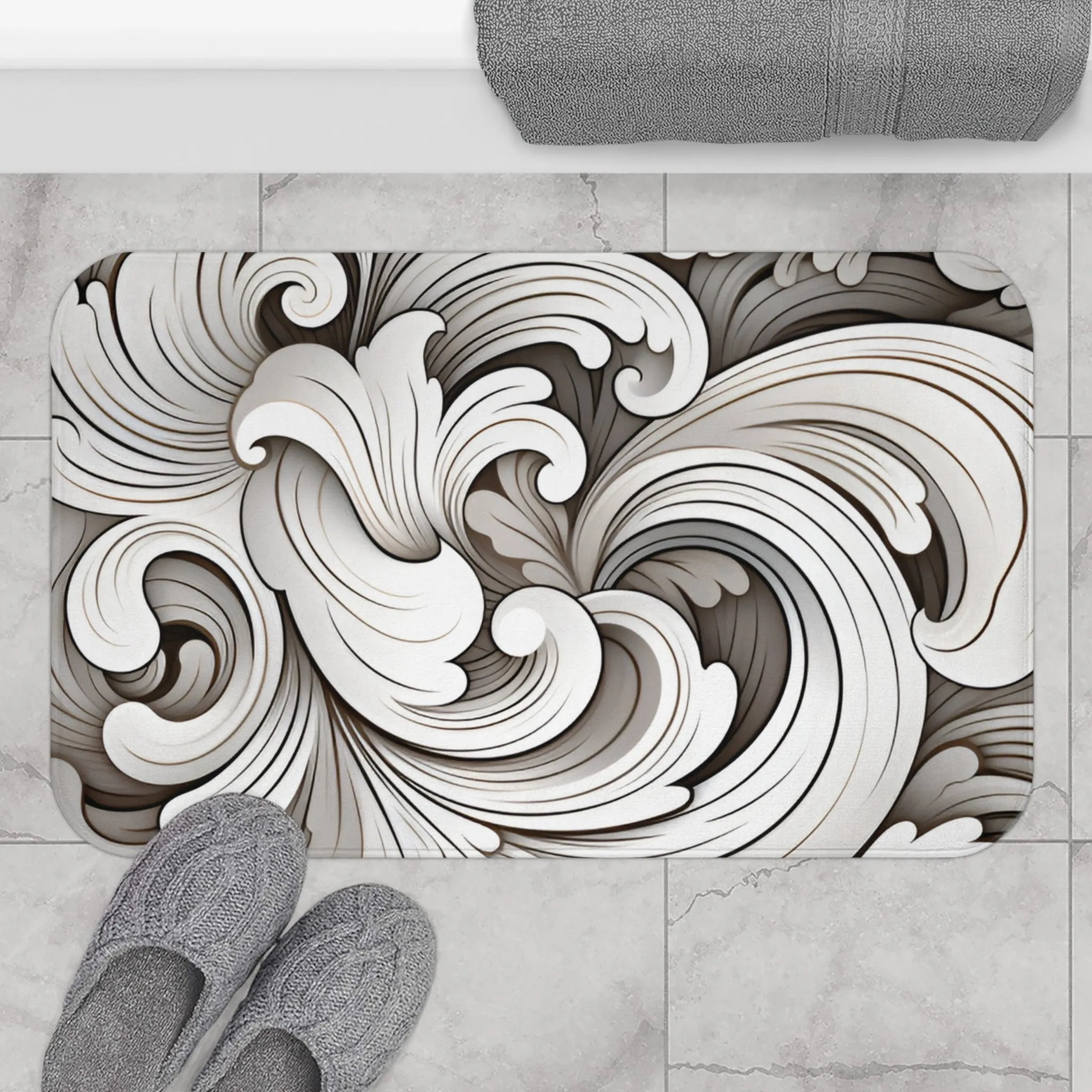 Dramatic Splash Memory Foam Bath Mat