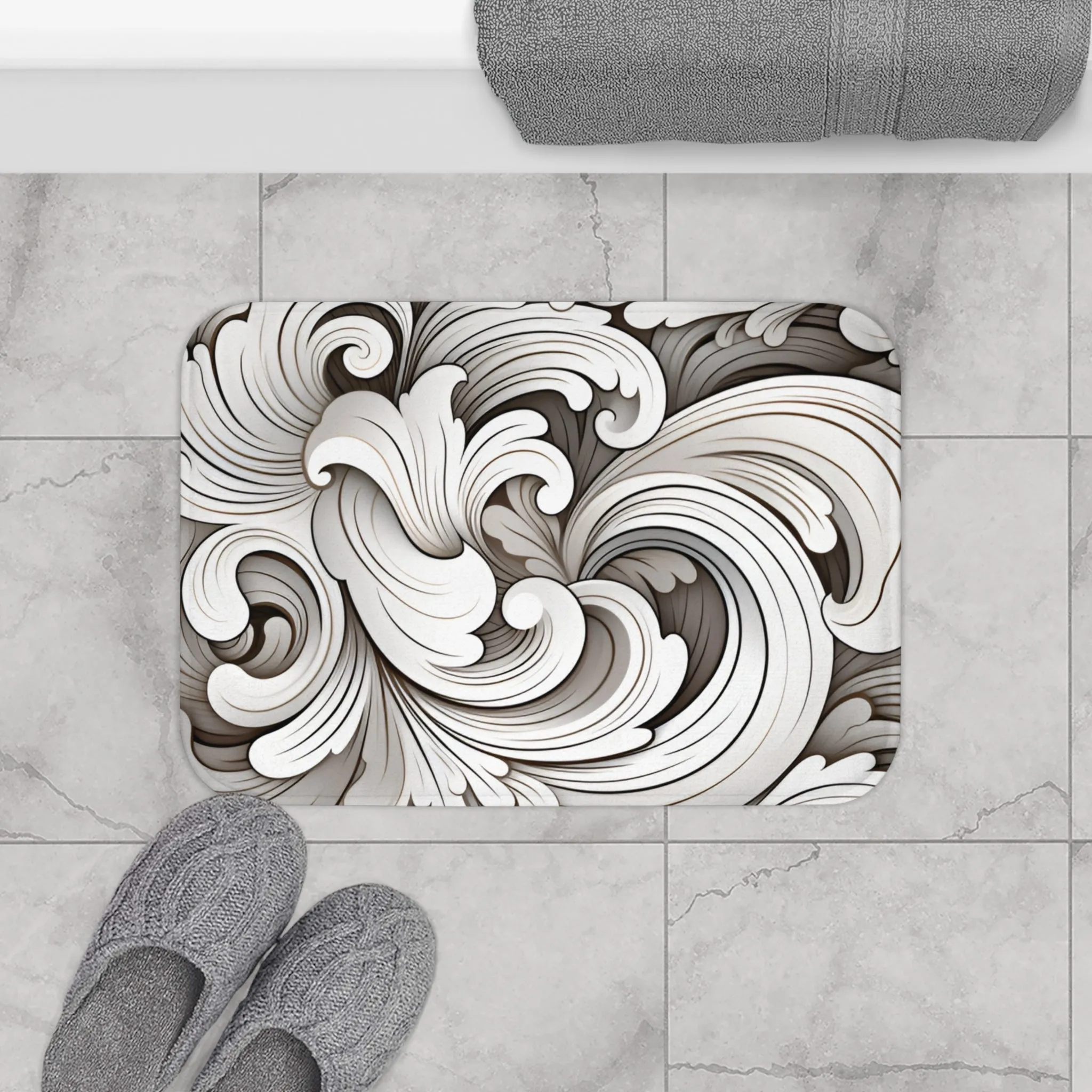 Dramatic Splash Memory Foam Bath Mat