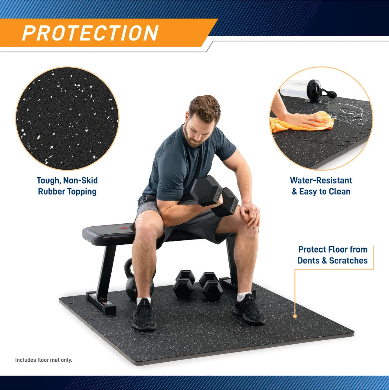 Dual Density Fitness Gym Mat - MAT-40 | Marcy