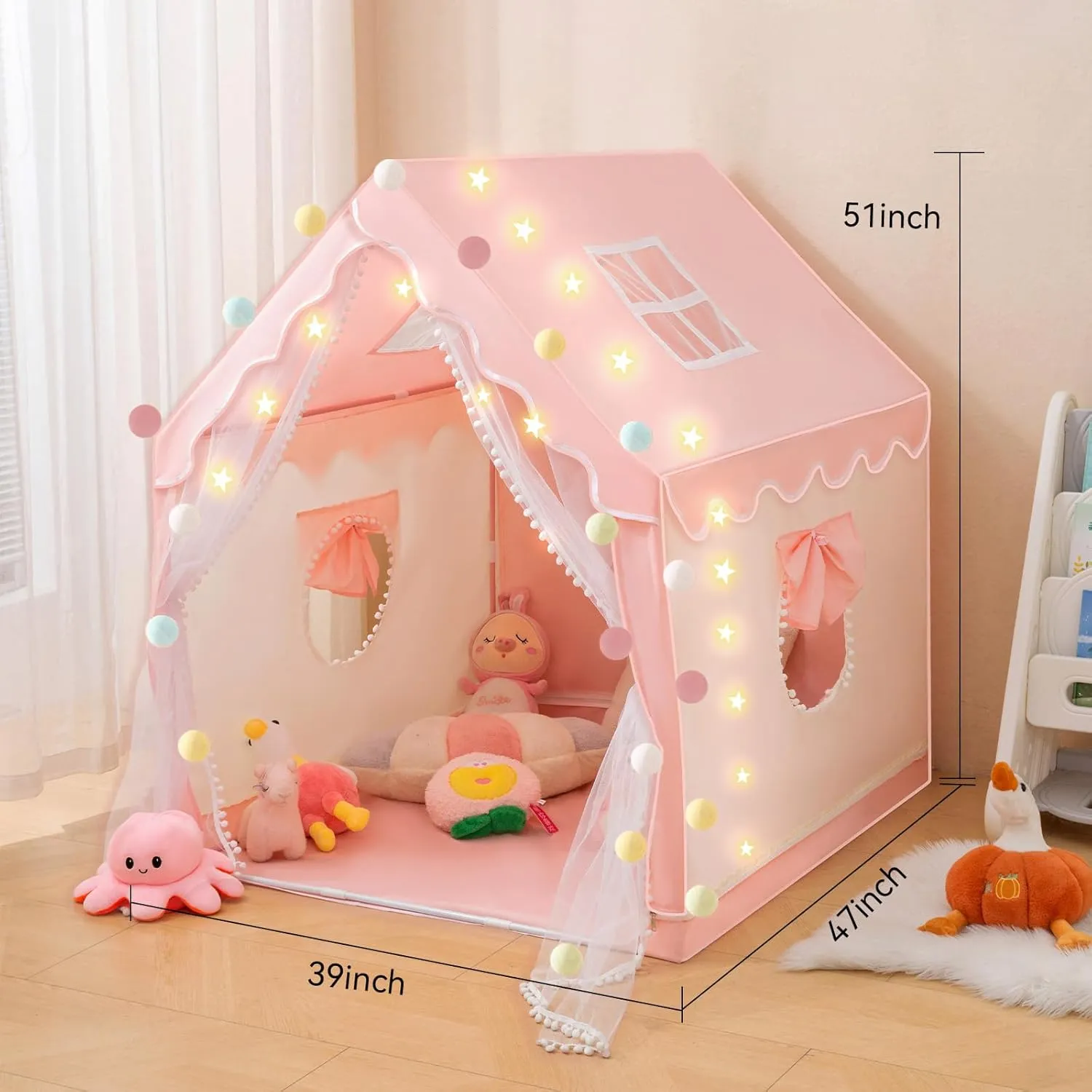 Enchanted Princess Castle Play Tent for Kids - Indoor & Outdoor Fantasy Playhouse with Easy Setup, Safe & Durable Design for Girls & Boys | Foldable, Portable Toddler Toy Gift