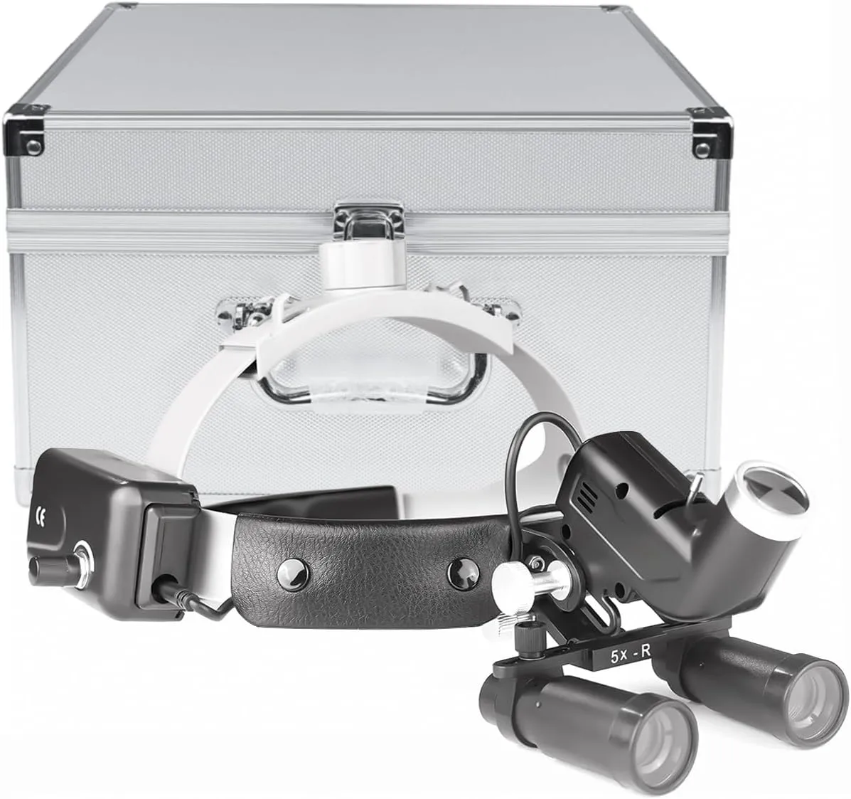 ENT 5W LED Head Light Lamp for Binocular Loupes Brightness Spot Ajustable Headlight with 4X-R/5X-R/6X-R/8X-RLoupes (5X-R)