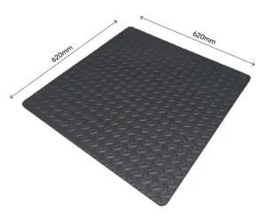 Essentials  Floor Mat Black 615mm x 615mm x 10mm