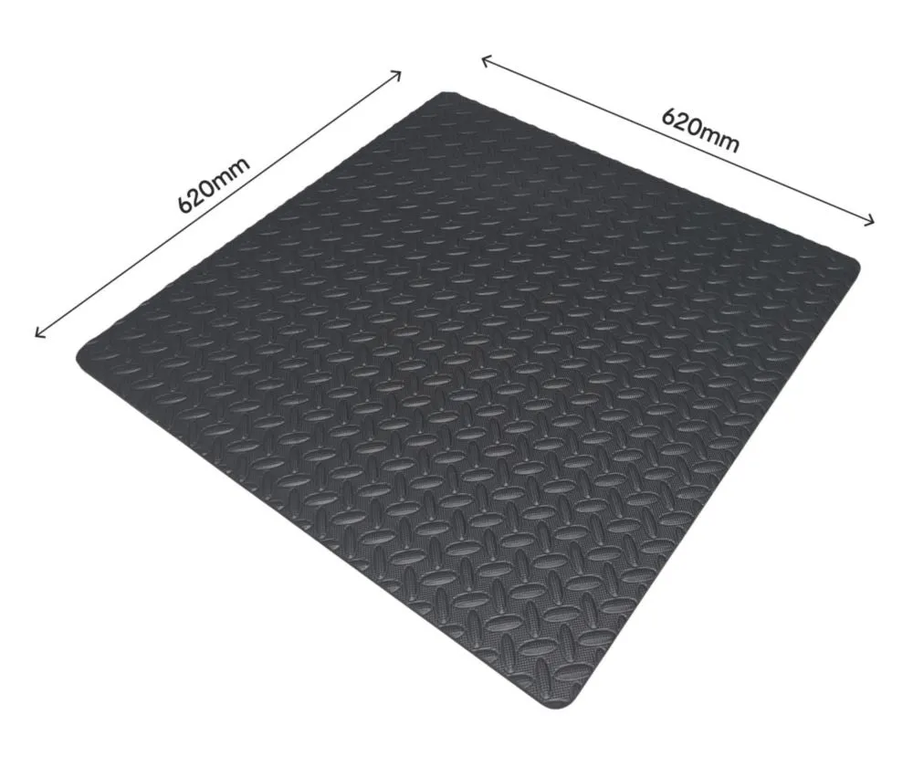 Essentials  Floor Mat Black 615mm x 615mm x 10mm