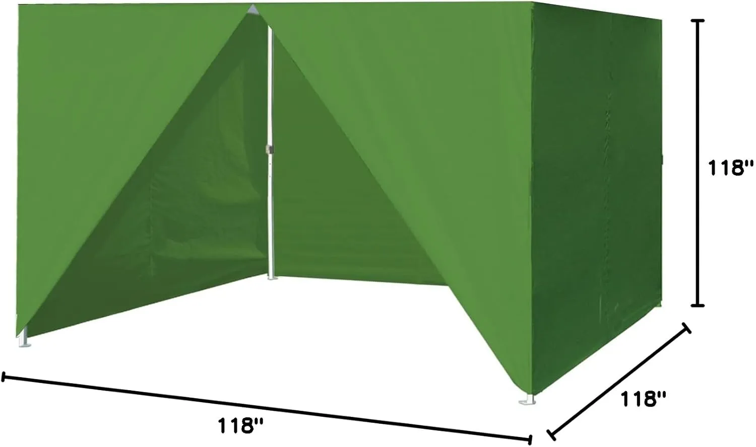 Eurmax USA Full Zippered Walls Canopy Sidewall for 10x10 Easy Pop Up Canopy Tent,4 Walls ONLY(Field Green)
