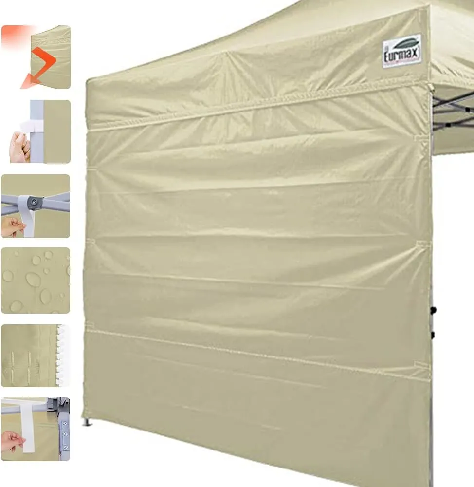 Eurmax USA Instant Canopy SunWall Tent Sidewalls for 10x10 Pop Up Canopy Tent,1 Pack Sidewall Only(Beige)