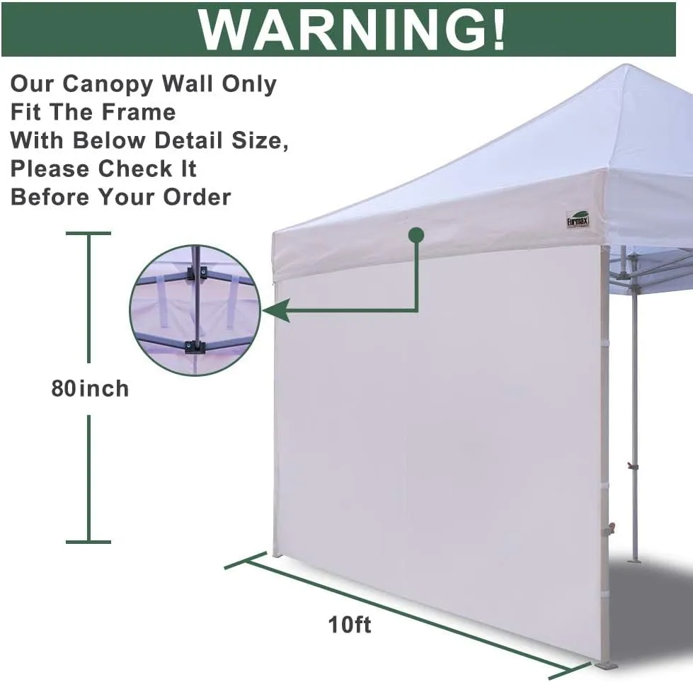 Eurmax USA Instant Canopy SunWall Tent Sidewalls for 10x10 Pop Up Canopy Tent,1 Pack Sidewall Only(Beige)