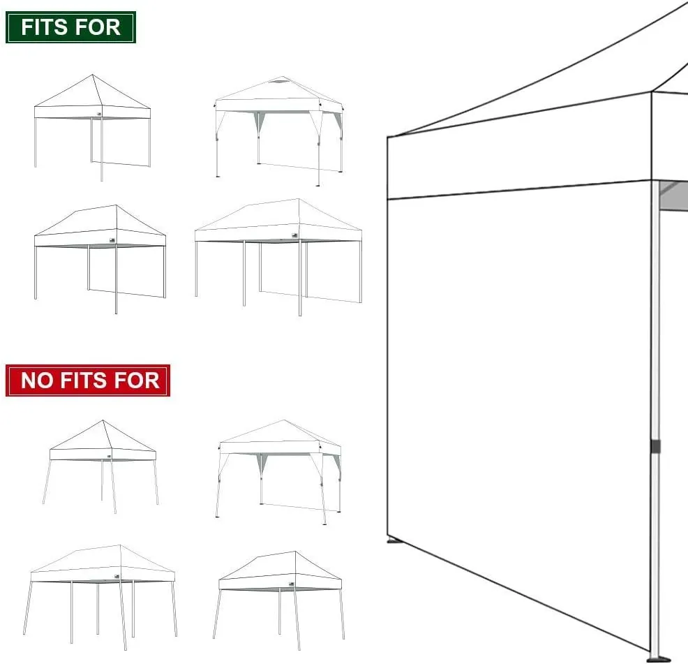 Eurmax USA Instant Canopy SunWall Tent Sidewalls for 10x10 Pop Up Canopy Tent,1 Pack Sidewall Only(Beige)